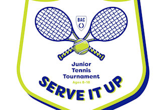 design a professional tennis tournament logo with modern flair