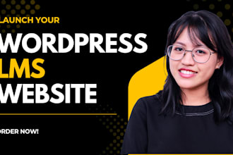 create a responsive wordpress lms website for e learning