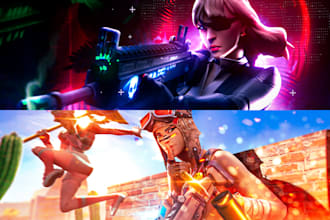design epic fortnite and valorant youtube and twitch banners