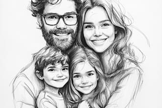 draw a wonderful family portrait