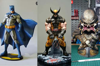 3d print and hand paint custom miniatures, warhammer, dnd, figures, and models