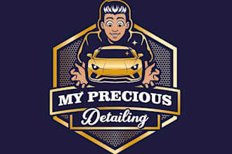 design unique and high end logo for your car detailing company
