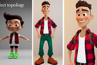 create custom 3d character models for games, films, and printing