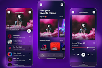 build record label app, ai dj app, beat maker, auto tune, music streaming app
