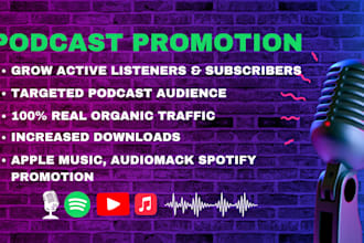 do podcast marketing and promote podcast on apple and spotify in USA