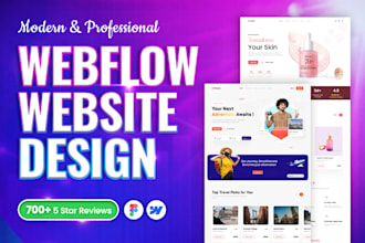 design or develop webflow website, figma to webflow, webflow website design