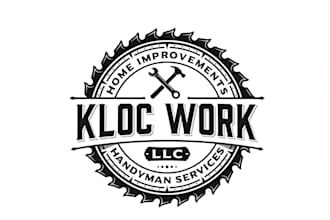 design outstanding handyman, home decor, home repair logo