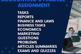do accounting and finance tasks, financial reports, analysis, and projects