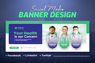 design facebook, linkedin, and twitter banners for your business