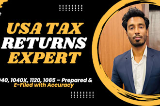 prepare and e file all individual and corporate USA tax returns perfectly