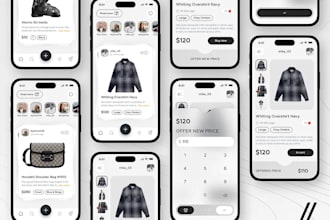 develop secondhand item marketplace app, live shop app, used car marketplace app