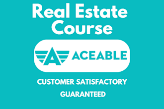 do aceable, real estate course, and real estate license