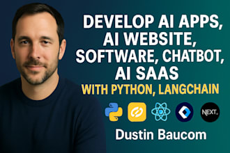 develop ai apps, ai website, software, chatbot, ai saas with python, langchain