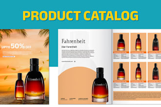 design product catalog, sell sheet, lookbook, catalogue, magazine design