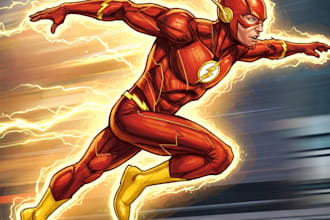 draw comic book art and comic book illustration