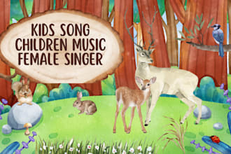 sing your kids song, children songs, nursery rhymes, custom songs, female singer