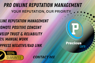do pro online reputation, reverse SEO to push down negative