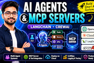 build ai agents, multiagent systems, and mcp servers using langgraph crewai