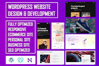 create, design a hostinger wordpress website or ecommerce website