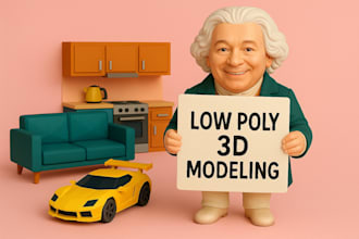create low poly 3d models for your game