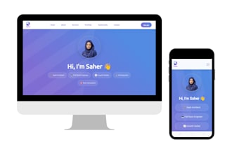 create a premium personal portfolio or business portfolio website