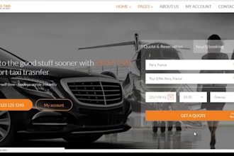 taxi booking website chauffeur, vtc, limousine, airport transfer website