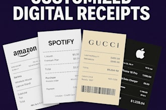 design personalized digital receipts of popular brands