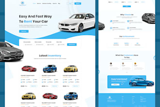 build car rental website, trailer rental, truck site, motor selling and renting