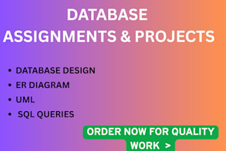 do sql queries, sql database projects, assignments, er diagram