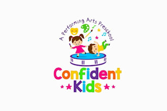 design amazing amusements arts preschool logo
