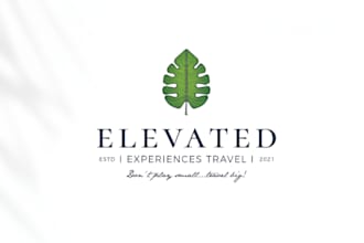 make unique tourism, vacation, beach resort and travel logo