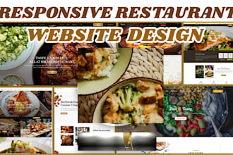 create a responsive restaurant food ordering bakery website