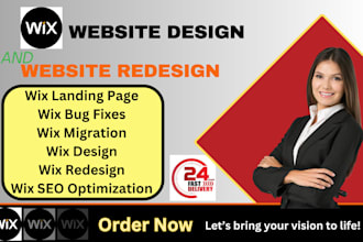 wix website design velo code  wix development redesign landing page