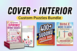create word search, sudoku, mazes and crosswords books for amazon KDP