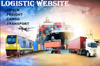design a logistic website, trucking, cargo, dispatch freight, travelling website