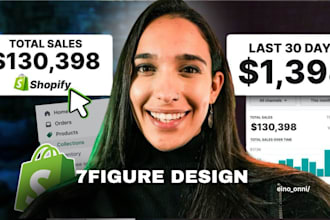 build shopify store or redesign shopify website, 7figure shopify dropshipping