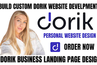 build custom dorik saas personal website landing page design builder development