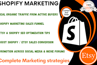 increase shopify sales etsy shop promotion organic website traffic shopify sales