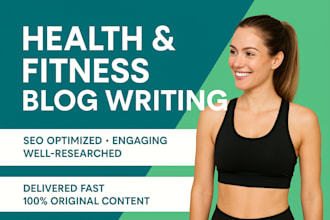 write your SEO health and fitness blog article content