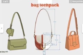 create bag design backpack handbag and bag tech pack