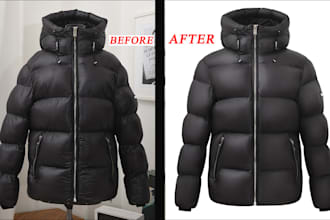 cloth crease remove, wrinkles, liquify, neck joint, extend, background removal
