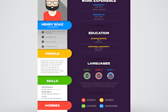 design a professional and modern CV or resume for you