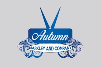 design beautiful autumn salon and company logo