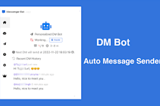 create an automated facebook dm bot for mass direct messaging and outreach