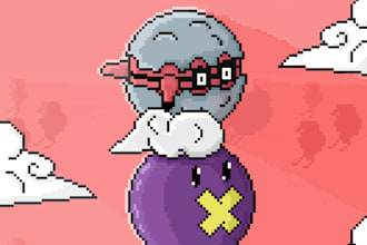 create a pixel character with a background