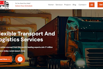 design logistics website, trucking, dispatch, freight broker, cargo website