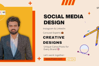 do canva design, create instagram and linkedin  carousel, story and templates