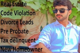 do code violations tax delinquent new homeowners probate divorce leads