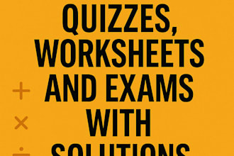 create custom math quizzes, worksheets, and exams with solutions
