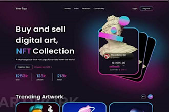 create nft website with smart contract, nft marketplace